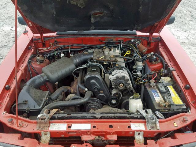 1FABP44A3JF211549 - 1988 FORD MUSTANG LX RED photo 7