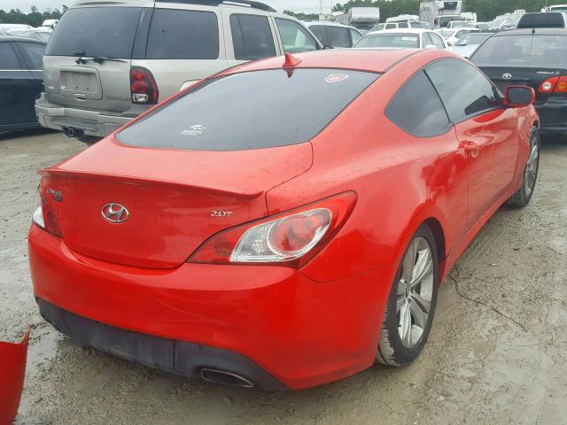 KMHHT6KD7BU065027 - 2011 HYUNDAI GENESIS CO RED photo 4