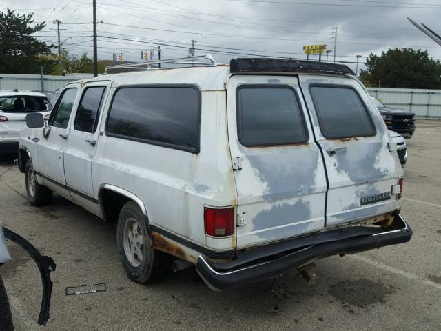 1GNER16K2MF101691 - 1991 CHEVROLET SUBURBAN R WHITE photo 3