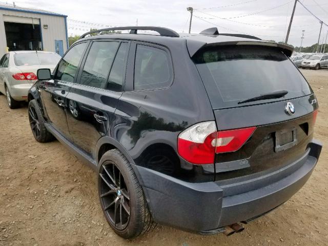 WBXPA73444WC39045 - 2004 BMW X3 2.5I BLACK photo 3