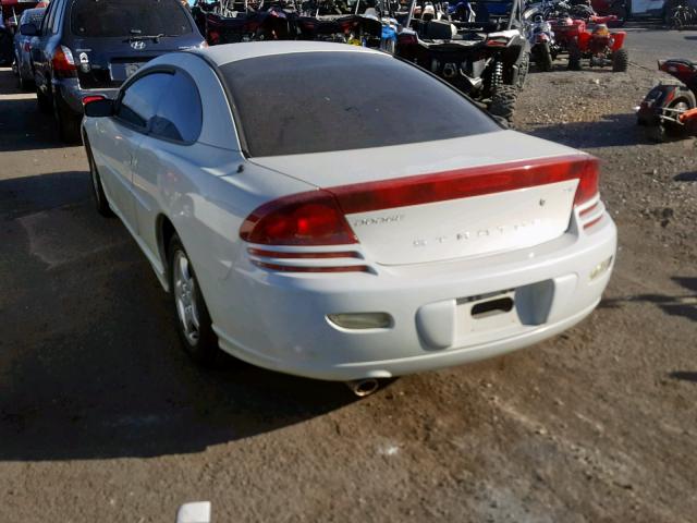 4B3AG42H32E138874 - 2002 DODGE STRATUS SE WHITE photo 3