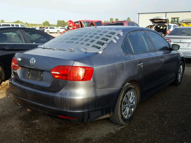 3VW1K7AJ6CM426224 - 2012 VOLKSWAGEN JETTA BASE Գրաֆիտ լուսանկար 4