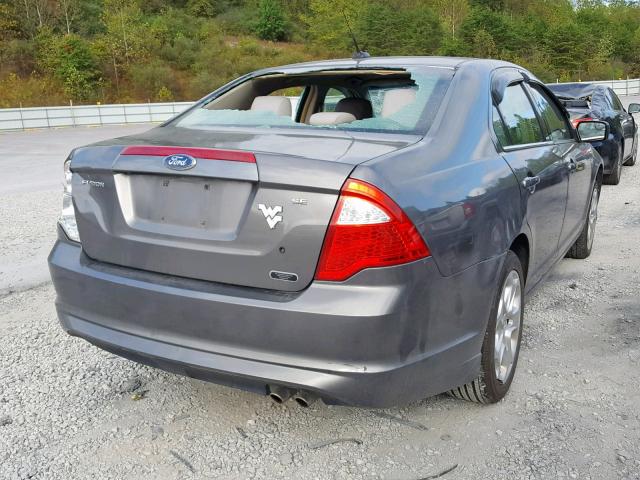 3FAHP0HA7BR174572 - 2011 FORD FUSION SE GRAY photo 4