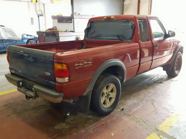 1FTZR15X1XTA55476 - 1999 FORD RANGER SUP MAROON photo 4