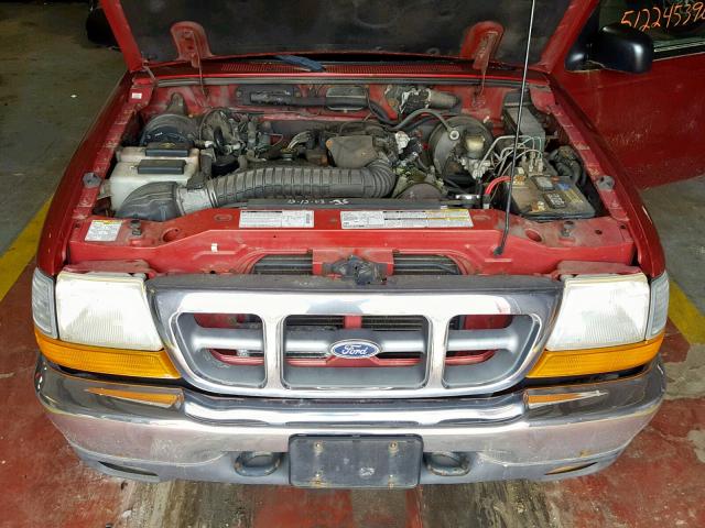 1FTZR15X1XTA55476 - 1999 FORD RANGER SUP MAROON photo 7