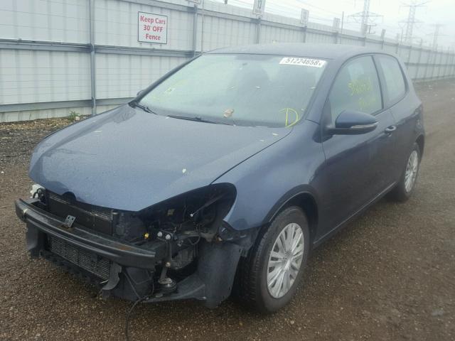WVWBB7AJ0CW346117 - 2012 VOLKSWAGEN GOLF BLUE photo 2