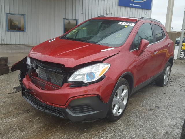 KL4CJASB6GB714917 - 2016 BUICK ENCORE RED photo 2