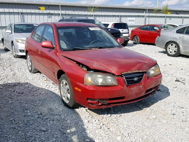 KMHDN46D54U749570 - 2004 HYUNDAI ELANTRA GL RED photo 1