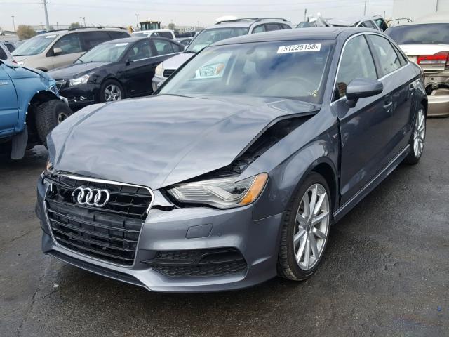 WAUKFGFFXF1138043 - 2015 AUDI A3 PRESTIG GRAY photo 2