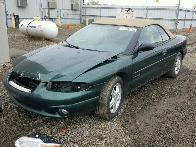 3C3EL55H8VT603723 - 1997 CHRYSLER SEBRING JX GREEN photo 2