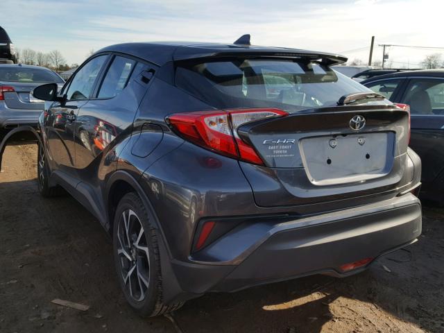 NMTKHMBX5JR057908 - 2018 TOYOTA C-HR XLE GRAY photo 3