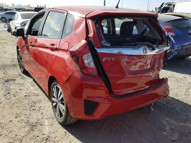 JHMGK5H86HS009574 - 2017 HONDA FIT EX RED photo 3