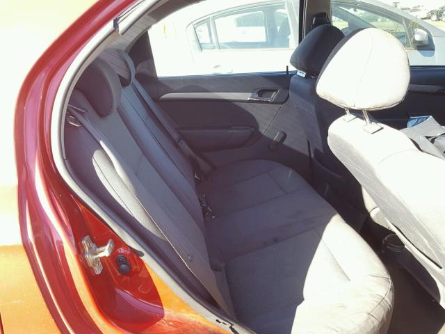 KL1TD56657B048755 - 2007 CHEVROLET AVEO BASE Qırmızı foto 6