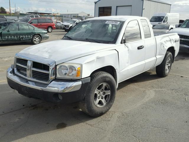 1D7HW42K55S323078 - 2005 DODGE DAKOTA SLT WHITE photo 2