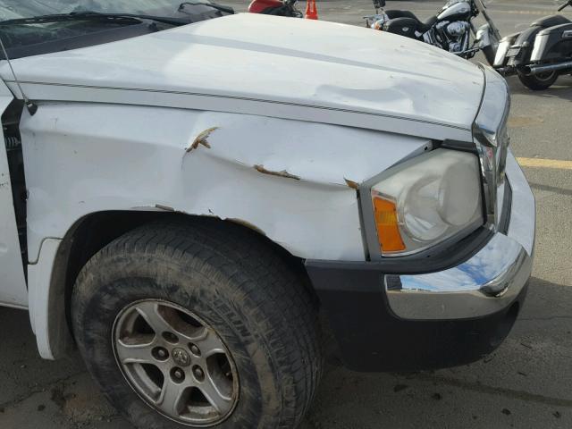 1D7HW42K55S323078 - 2005 DODGE DAKOTA SLT WHITE photo 9