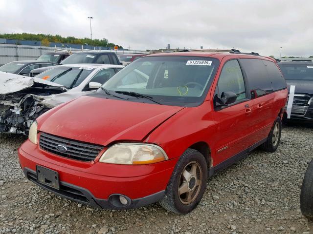 2FMZA57401BA35238 - 2001 FORD WINDSTAR S RED photo 2