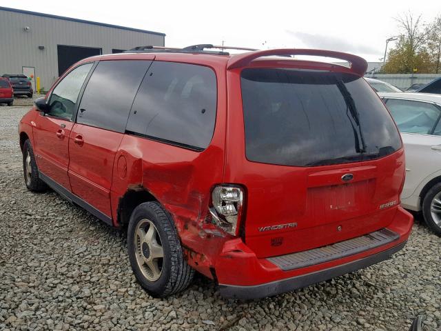 2FMZA57401BA35238 - 2001 FORD WINDSTAR S RED photo 3