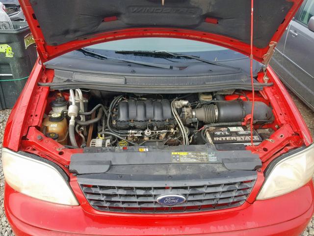 2FMZA57401BA35238 - 2001 FORD WINDSTAR S RED photo 7