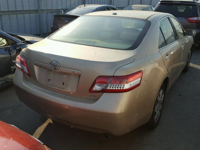 4T1BF3EK5BU230692 - 2011 TOYOTA CAMRY BASE GOLD photo 4