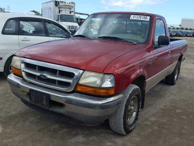 1FTYR10XXWUC29184 - 1998 FORD RANGER RED photo 2