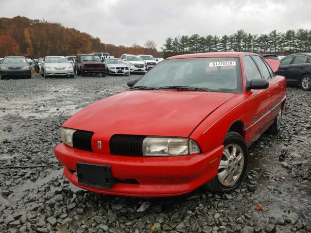 1G3NL55D3SM328272 - 1995 OLDSMOBILE ACHIEVA S RED photo 2