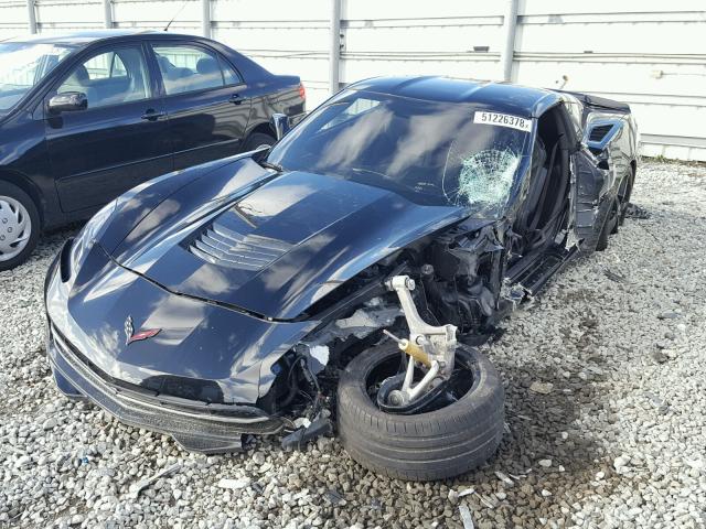 1G1YA2D73F5121726 - 2015 CHEVROLET CORVETTE S BLACK photo 2