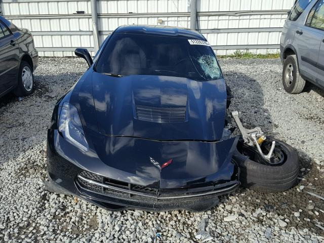 1G1YA2D73F5121726 - 2015 CHEVROLET CORVETTE S BLACK photo 9