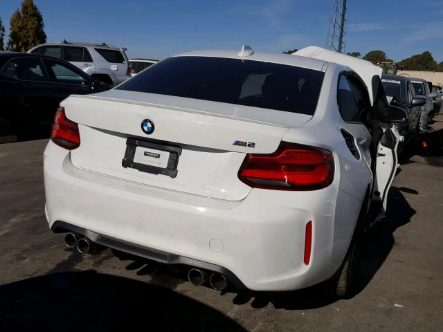 WBS1J5C55JVA12781 - 2018 BMW M2 WHITE photo 4