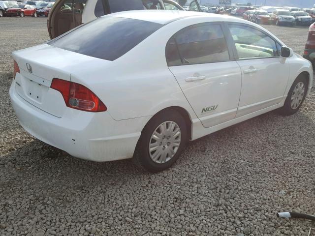 1HGFA46547L000997 - 2007 HONDA CIVIC GX WHITE photo 4