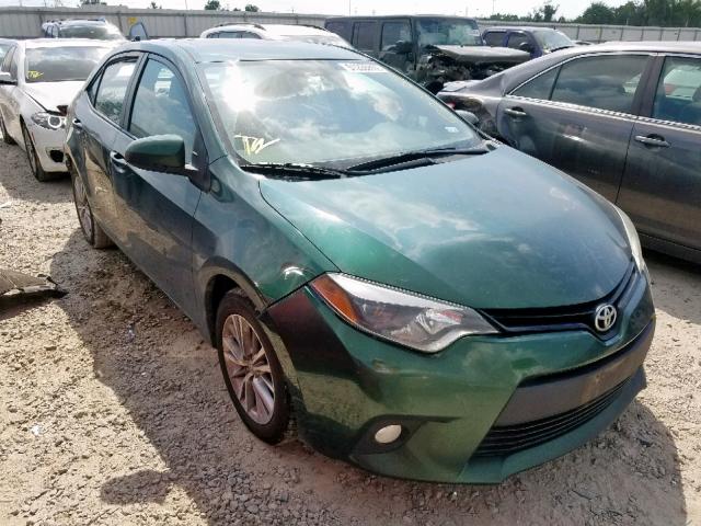 5YFBURHE7EP073106 - 2014 TOYOTA COROLLA L GREEN photo 1