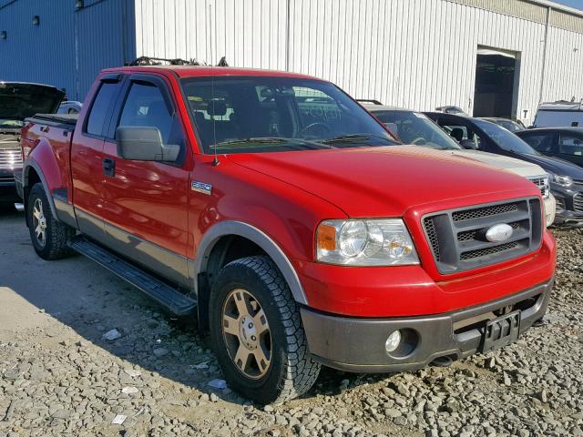 1FTPX04556KB22124 - 2006 FORD F150 RED photo 1
