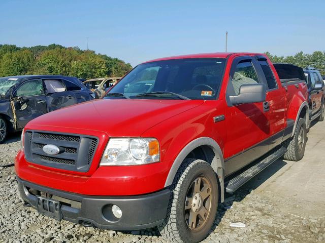 1FTPX04556KB22124 - 2006 FORD F150 RED photo 2