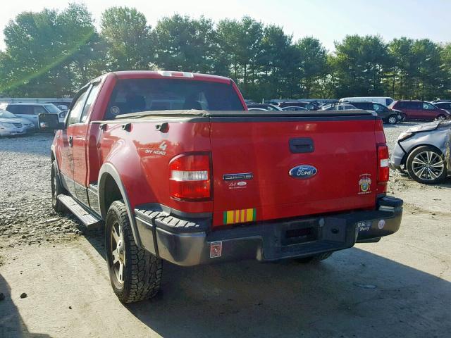 1FTPX04556KB22124 - 2006 FORD F150 RED photo 3