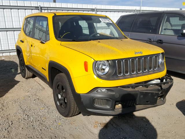 ZACCJAAB5JPG96267 - 2018 JEEP RENEGADE S YELLOW photo 1