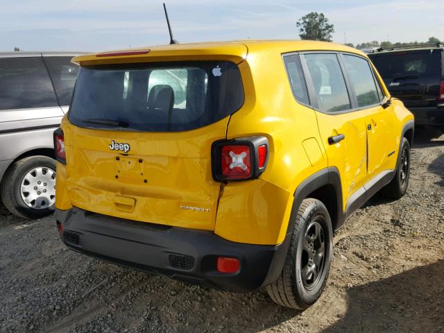 ZACCJAAB5JPG96267 - 2018 JEEP RENEGADE S YELLOW photo 4