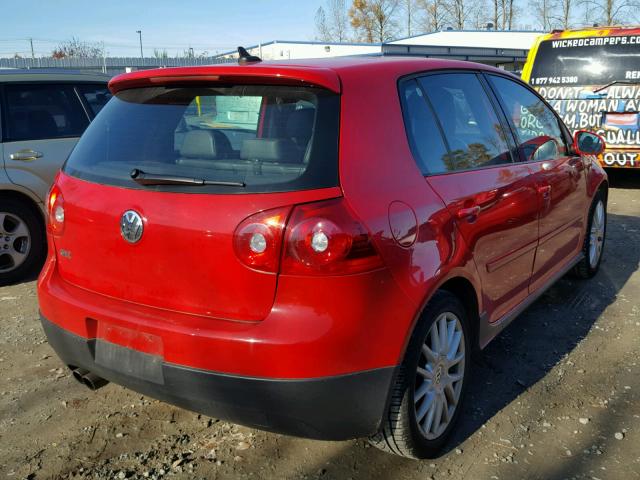 WVWGV71K77W083409 - 2007 VOLKSWAGEN NEW GTI RED photo 4