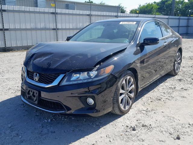 1HGCT2B85EA001523 - 2014 HONDA ACCORD EXL BLACK photo 2