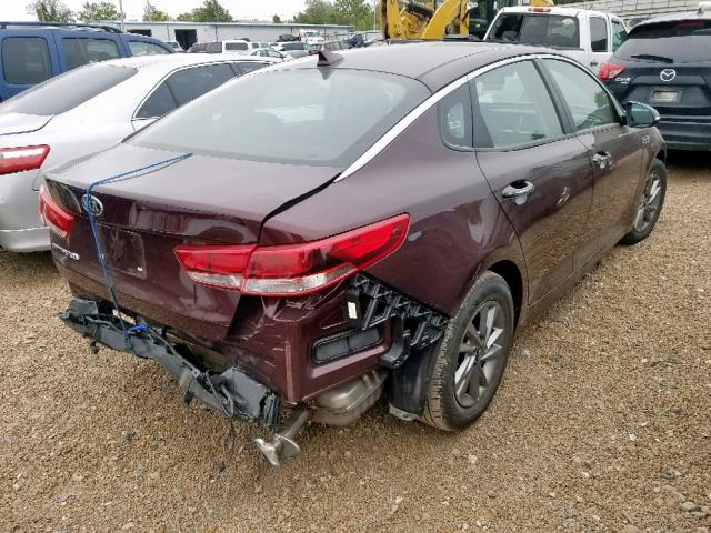 5XXGT4L33LG381753 - 2020 KIA OPTIMA MAROON photo 4