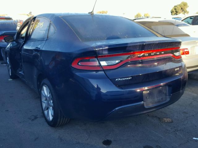 1C3CDFBA9DD127729 - 2013 DODGE DART SXT BLUE photo 3