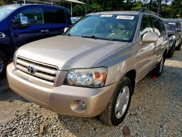 JTEEP21A240046886 - 2004 TOYOTA HIGHLANDER BEIGE photo 2