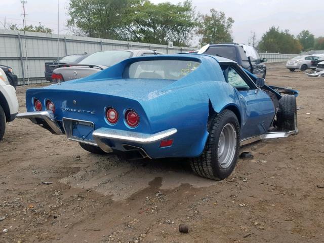 1Z37J3S418188 - 1973 CHEVROLET CORVETTE BLUE photo 4