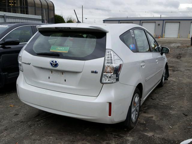 JTDZN3EU5C3095065 - 2012 TOYOTA PRIUS V WHITE photo 4