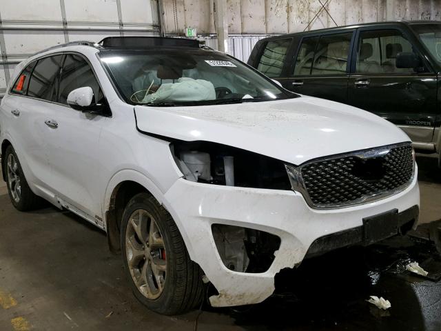 5XYPKDA58JG414312 - 2018 KIA SORENTO SX WHITE photo 1