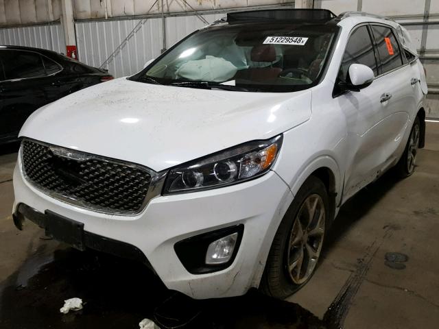 5XYPKDA58JG414312 - 2018 KIA SORENTO SX WHITE photo 2