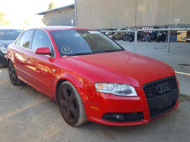 WAUEF78EX7A142953 - 2007 AUDI A4 S-LINE RED photo 1