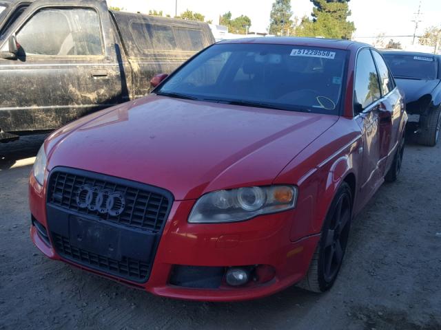 WAUEF78EX7A142953 - 2007 AUDI A4 S-LINE RED photo 2