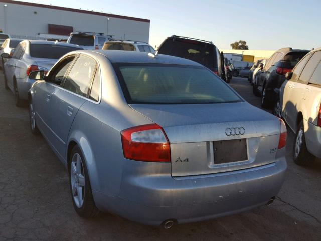 WAULT68E05A049706 - 2005 AUDI A4 3.0 QUA GRAY photo 3