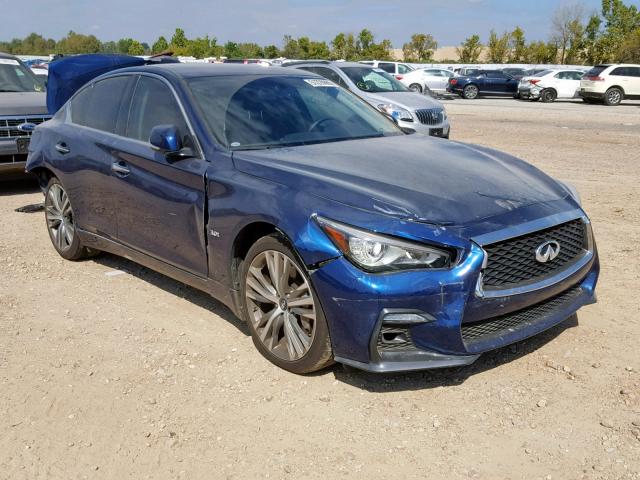 JN1EV7AR2JM443423 - 2018 INFINITI Q50 LUXE BLUE photo 1