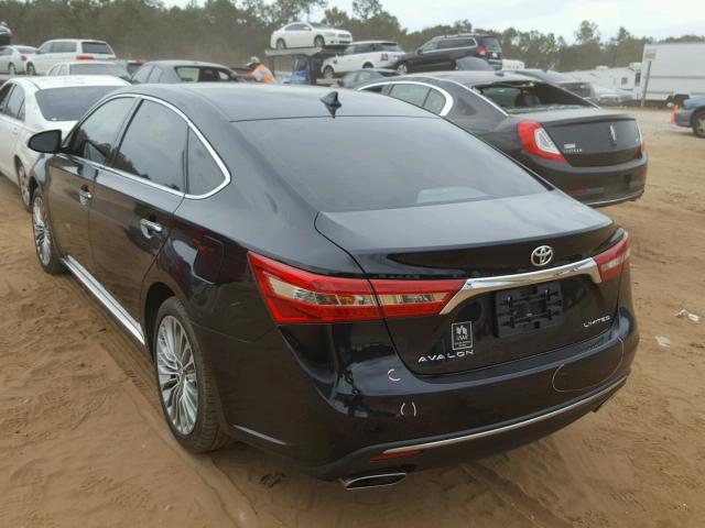 4T1BK1EB5HU244214 - 2017 TOYOTA AVALON XLE BLACK photo 3