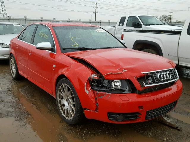 WAUPL68E45A049063 - 2005 AUDI S4 RED photo 1